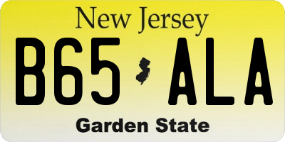 NJ license plate B65ALA