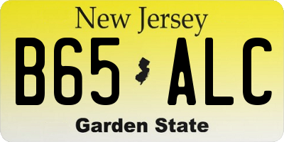 NJ license plate B65ALC
