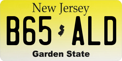 NJ license plate B65ALD