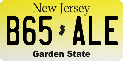 NJ license plate B65ALE