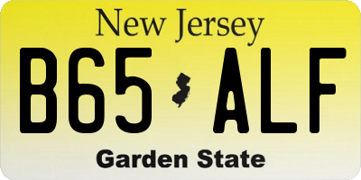 NJ license plate B65ALF