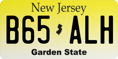 NJ license plate B65ALH
