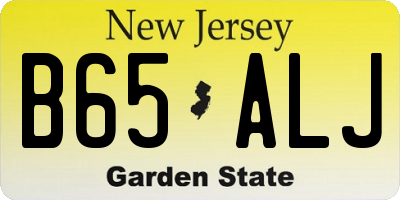 NJ license plate B65ALJ