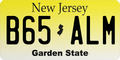 NJ license plate B65ALM