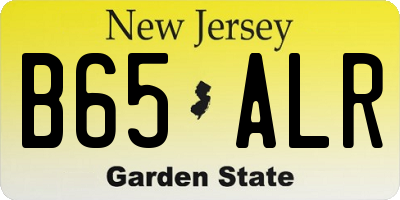 NJ license plate B65ALR