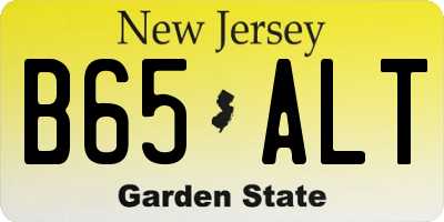 NJ license plate B65ALT