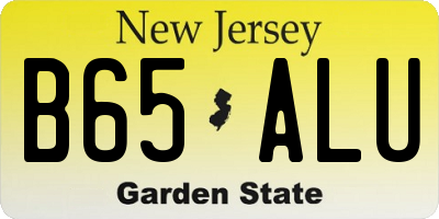 NJ license plate B65ALU