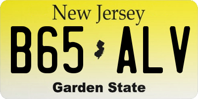 NJ license plate B65ALV