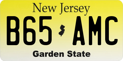 NJ license plate B65AMC