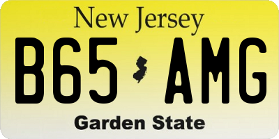 NJ license plate B65AMG