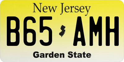 NJ license plate B65AMH