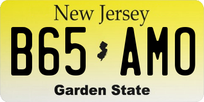 NJ license plate B65AMO