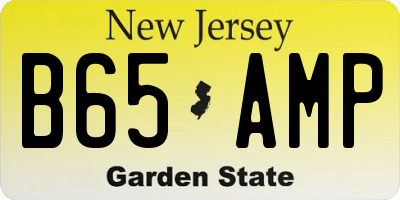 NJ license plate B65AMP