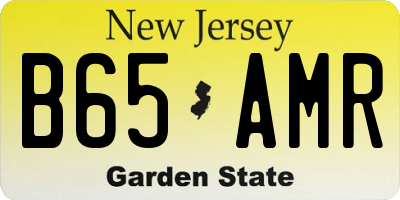 NJ license plate B65AMR