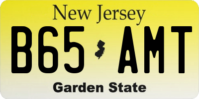NJ license plate B65AMT