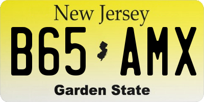 NJ license plate B65AMX
