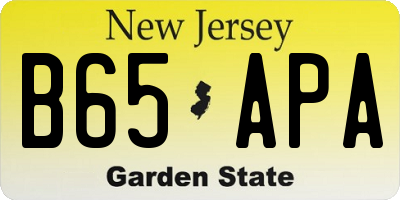 NJ license plate B65APA