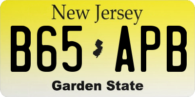 NJ license plate B65APB