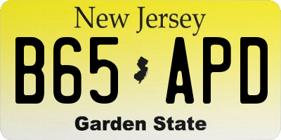 NJ license plate B65APD