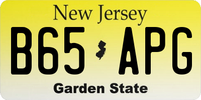 NJ license plate B65APG