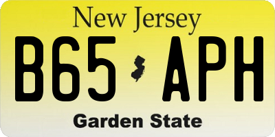 NJ license plate B65APH
