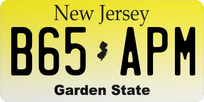 NJ license plate B65APM