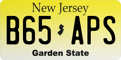 NJ license plate B65APS