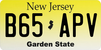 NJ license plate B65APV