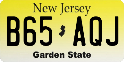 NJ license plate B65AQJ