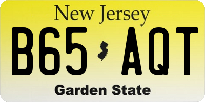 NJ license plate B65AQT