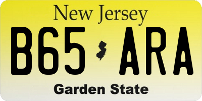NJ license plate B65ARA