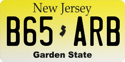 NJ license plate B65ARB