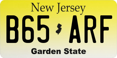 NJ license plate B65ARF