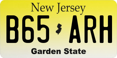 NJ license plate B65ARH