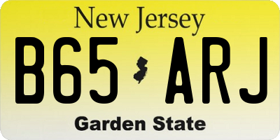NJ license plate B65ARJ