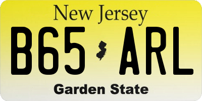 NJ license plate B65ARL