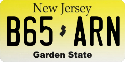 NJ license plate B65ARN