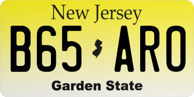 NJ license plate B65ARO