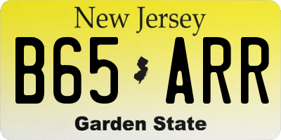 NJ license plate B65ARR