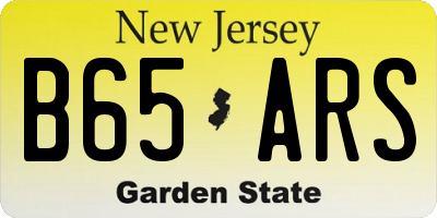 NJ license plate B65ARS