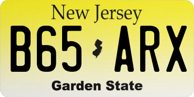 NJ license plate B65ARX