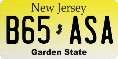 NJ license plate B65ASA