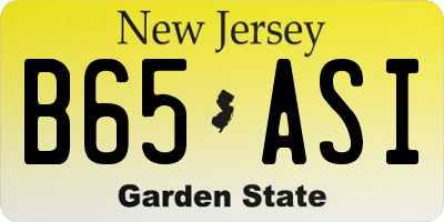 NJ license plate B65ASI