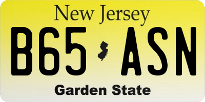 NJ license plate B65ASN