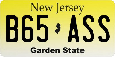 NJ license plate B65ASS