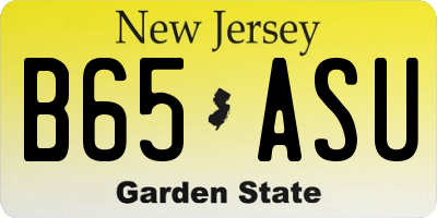 NJ license plate B65ASU