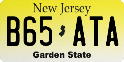 NJ license plate B65ATA