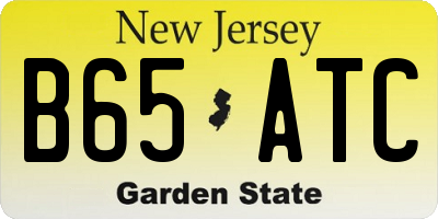 NJ license plate B65ATC