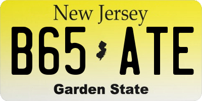 NJ license plate B65ATE
