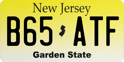 NJ license plate B65ATF